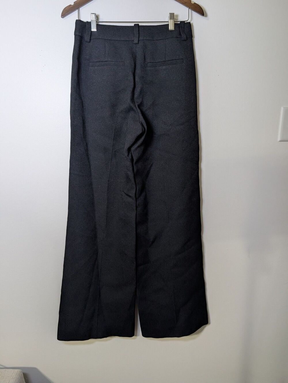 J.Crew Carolina Wide Leg Pants Size 4 Black Quiet Luxury Trouser Office Siren - Picture 3 of 7